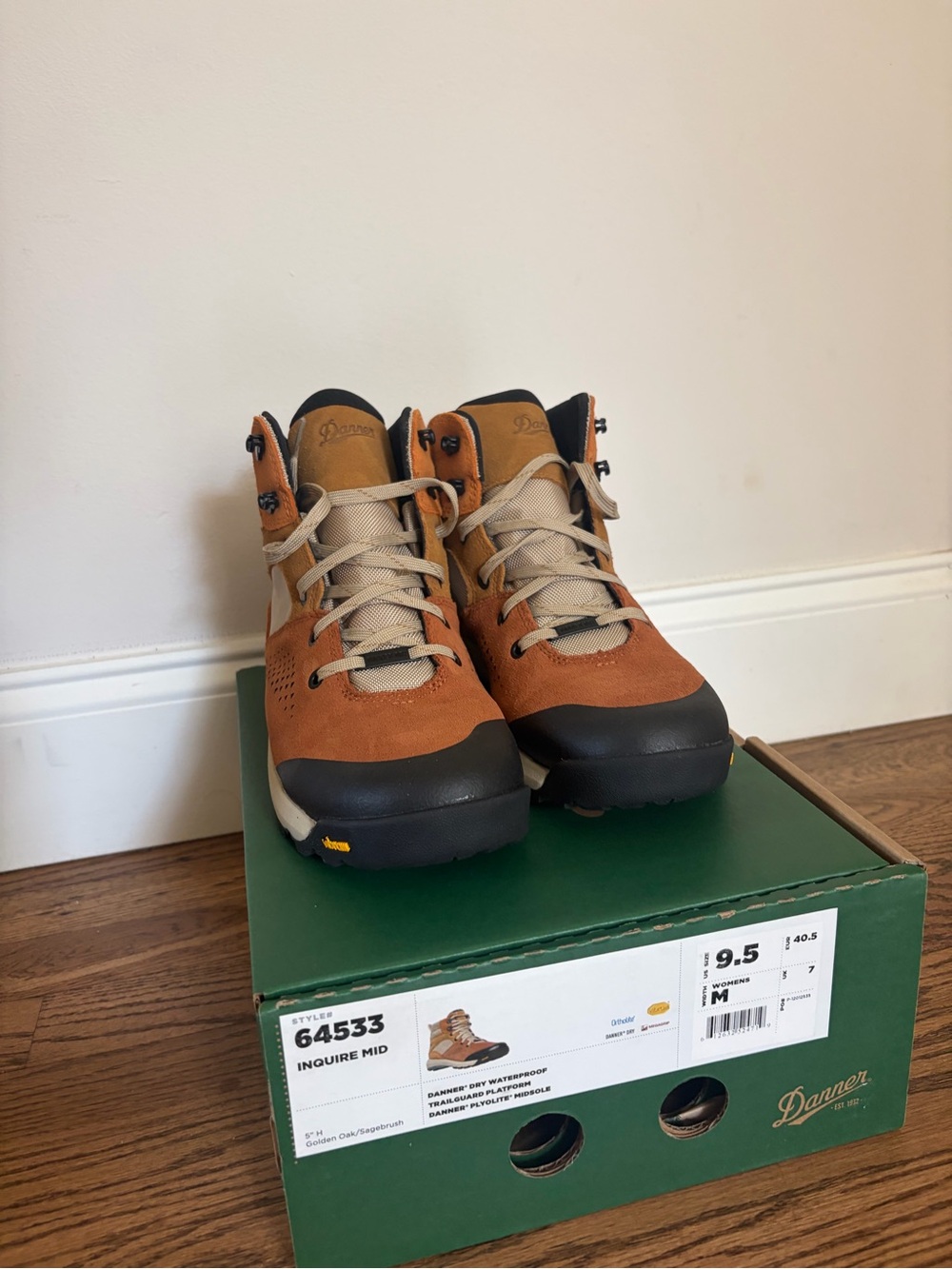 Danner Women’s Lace-Up Mid Boots — Chestnut and Black